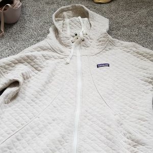 Quilted zip up hoodie